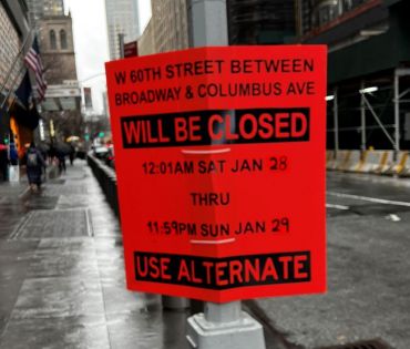 Street Closure on 60th Street on 1/28 & 1/29
